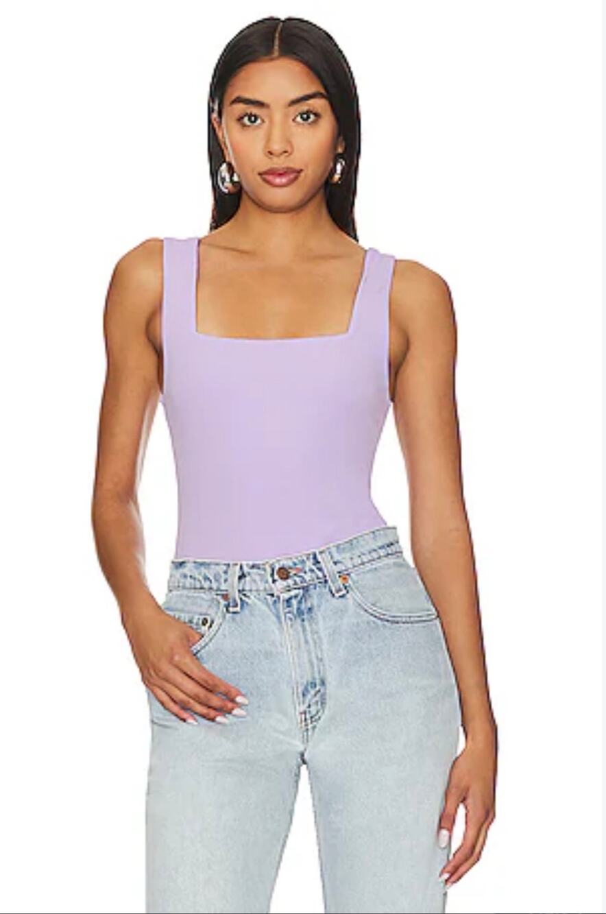 Show Me Your Mumu x REVOLVE Dory Bodysuit Lilac Purple Square Neck Size Medium